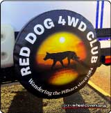Caravan spare wheel cover for Red Dog 4wd Club